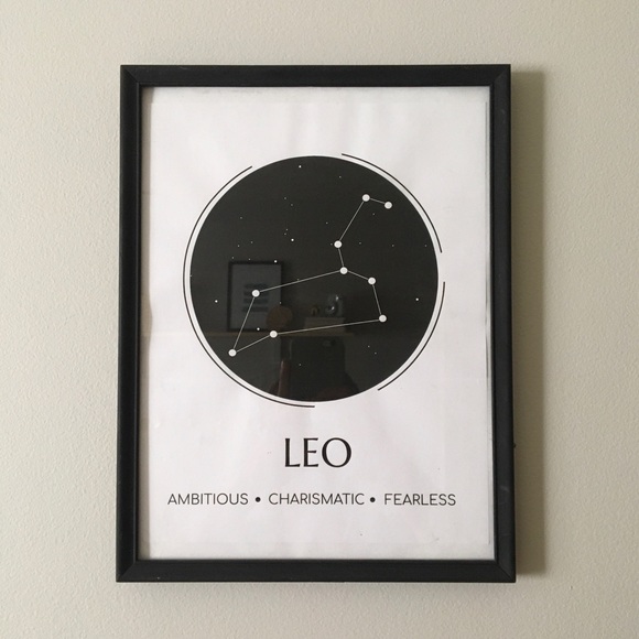 🔴 Leo Zodiac Sign Star Wall Art Print astrology - Picture 2 of 5
